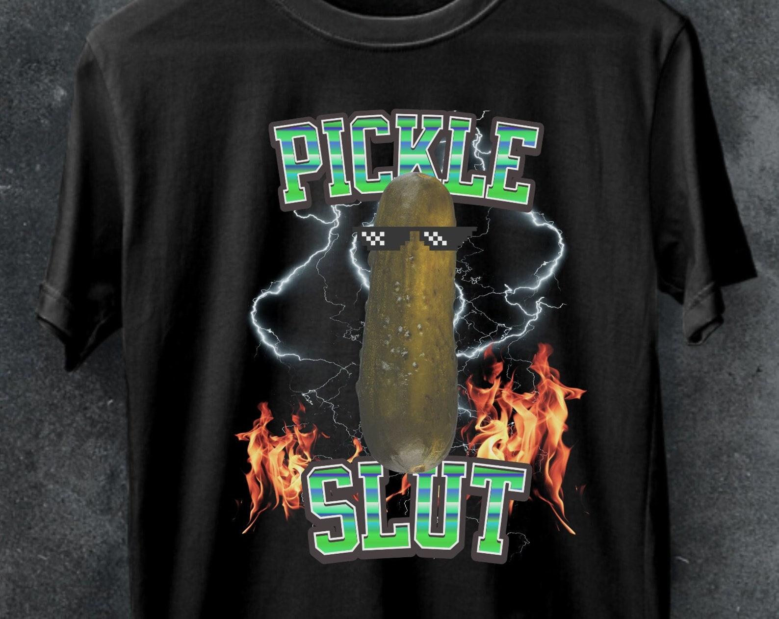 Funny Pickle Graphic Tee, Vintage Canned Pickles T-Shirt S