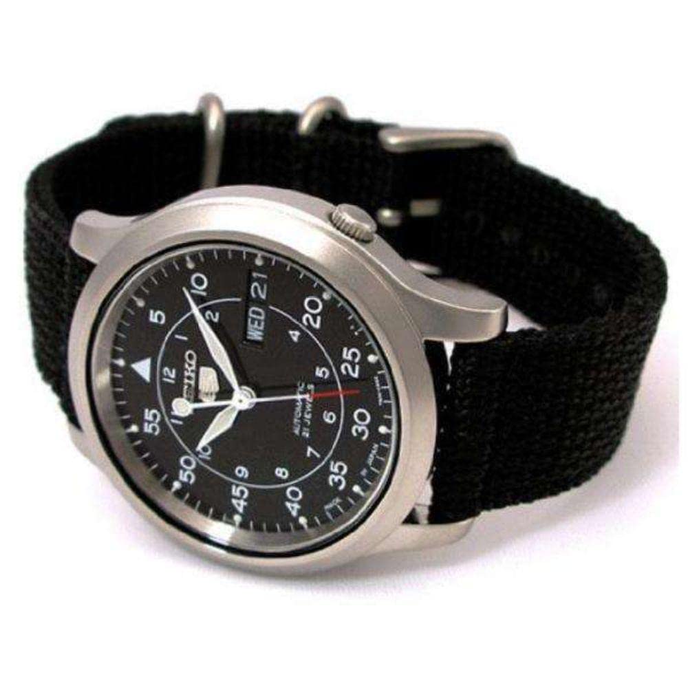 SEIKO import overseas mesh automatic military [SEIKO import] wristwatch, model, belt, winding, watch, black, SNK809K2, men's [Parallel import]