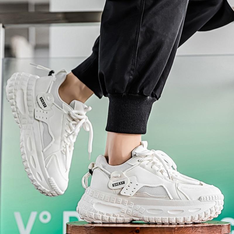 Men's Thick Bottom Sneakers Summer Mesh Breathable Casual Shoes Youth Student Sports Runnig Shoes Platform Tennis Shoes for Men