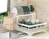 2 Tier Dish Drying Rack, Large Capacity Dish Rack With Draining Board, Double Layer Detachable Dish Storage Organizer For Dishes