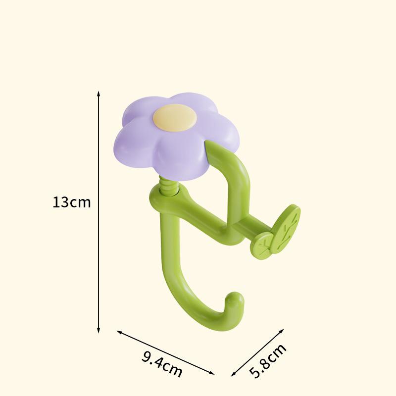 Flower Bag Hook No Drill Desk Hanger Portable Clamp for Table Edge Side Mount Organizer for Student School Classroom Desk