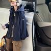 Girls' Double Zipper Hooded Windbreaker - Autumn 2025 Korean Style Casual Sports Jacket for Big Kids