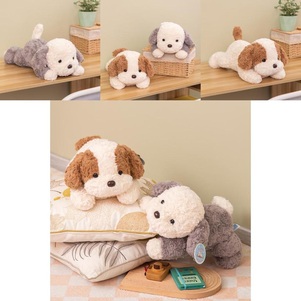 Delightful Dog Plush Soft Toy In Brown And Gray Perfect For Children And Toddlers