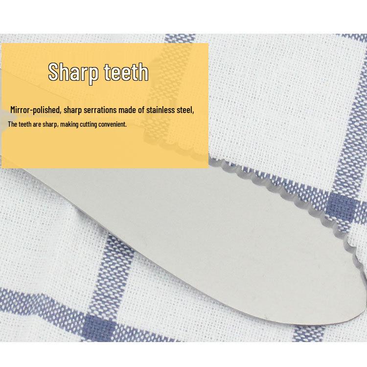 Wooden Handle Butter & Cheese Knife, Jam Spreader, Pizza Wheel Cutter - Multipurpose Kitchen Tool