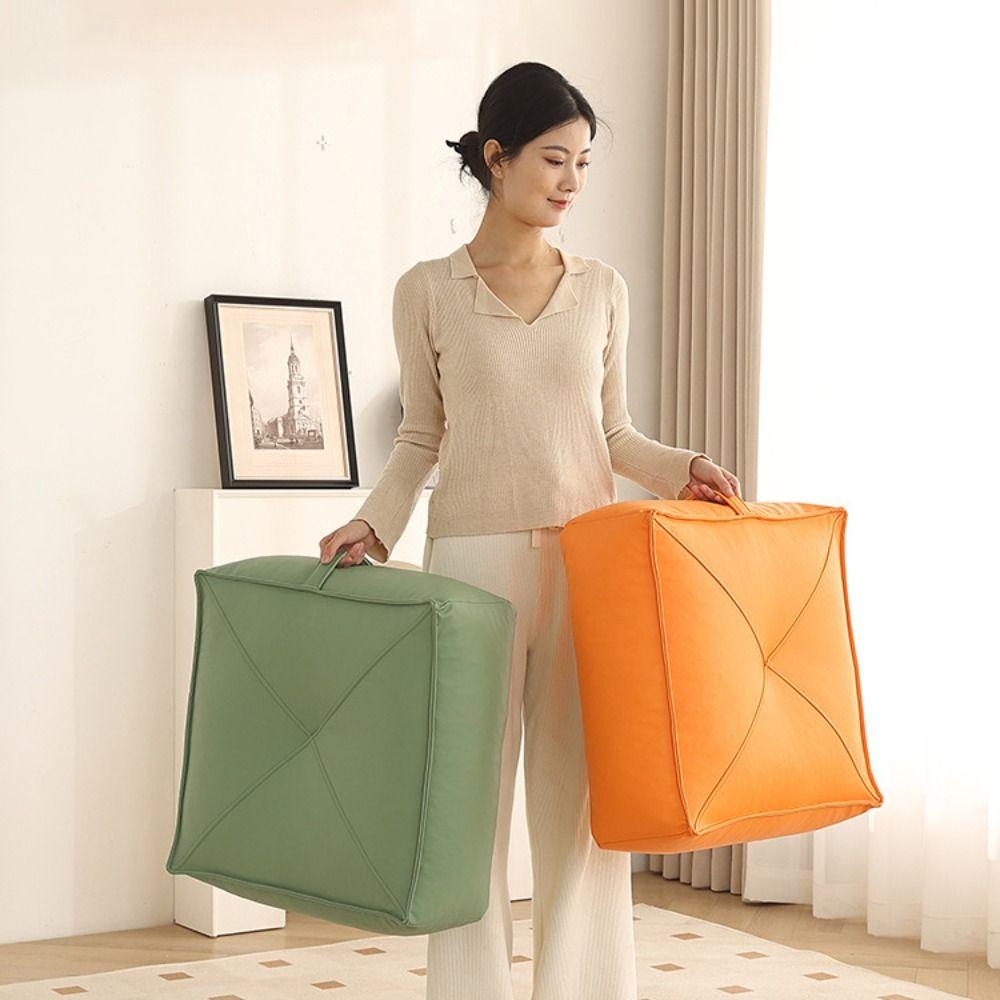 PU Leather Floor Cushion Square/Round Pouf Practical Tatami Sitting Mat  Bay Window