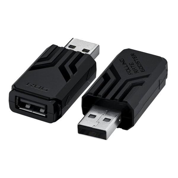ASUS ROG Polling Rate Booster (Black)  8000 Hz Wireless Polling Rate  Wireless Compatible  Wired Compatible  AC09 ROG Polling Rate BoosterBlack