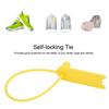 100 Stück 195 mm Einweg-Kabelbinder Diebstahlsicher Selbstverriegelnder Binder für Kleidung Koffer Schuhe Tasche