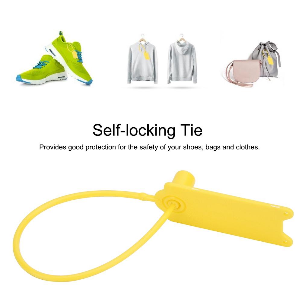 100 Stück 195 mm Einweg-Kabelbinder Diebstahlsicher Selbstverriegelnder Binder für Kleidung Koffer Schuhe Tasche