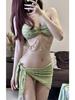 Damen Dreiteiliges Ketten-Quasten Bikini-Rock-Set