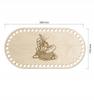 Crochet basket base, oval, 15x30cm. Crochet Moses basket.
