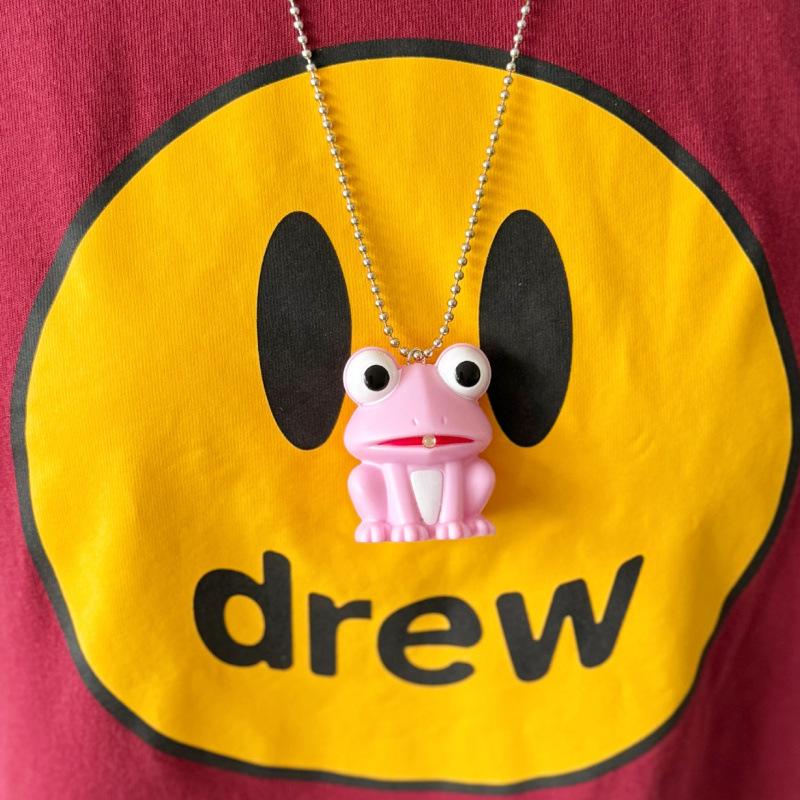 Cartoon Croaking Frog LED Keychain with Sound & Light Flat Ring