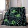 1Pc Tropical Leaf Blanket Soft And Comfortable Casual Warm Camping Travel Christmas Halloween Xmas Gift M928204