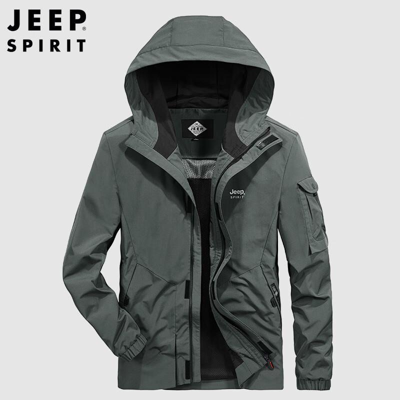 JEEP SPIRIT Herren-Outdoor-Freizeitjacke mit Kapuze