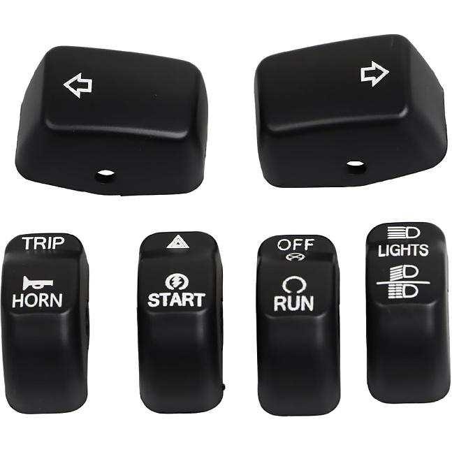 

Chrome Hand Controls Switch Housing Buttons Caps Covers Fit for Harley Dyna Low Rider Wide Glide Softail Deluxe Slim FLS Sportster XL1200 Iron 883 чёрный