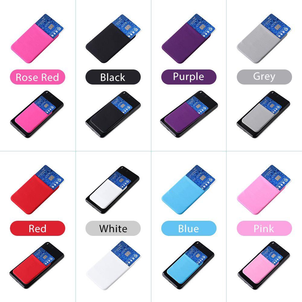 Stretch Fit most Phone Cell Phone WalletSticker Adhesive Case Phone Card Holder Cellphone Pocket