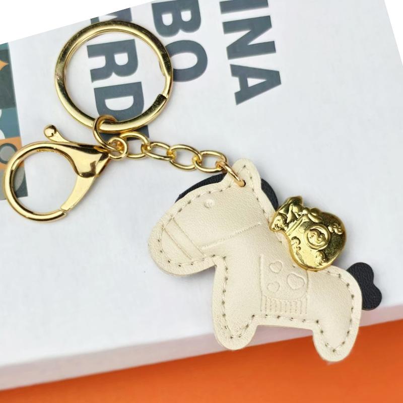 Money Soon In the New Year, Leather Bag Pendant, Cartoon Pony Keychain Pendant, Couple Love Pony Accessories