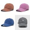 Mens Worn Cotton Look Water Washed Cotton Embroidered Baseball Cap Protect Sun