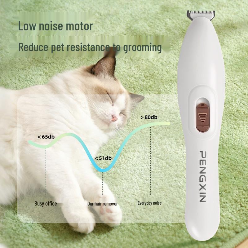 Rechargeable Pet Hair Trimmer for Paws, Eyes, Tail, and Pads