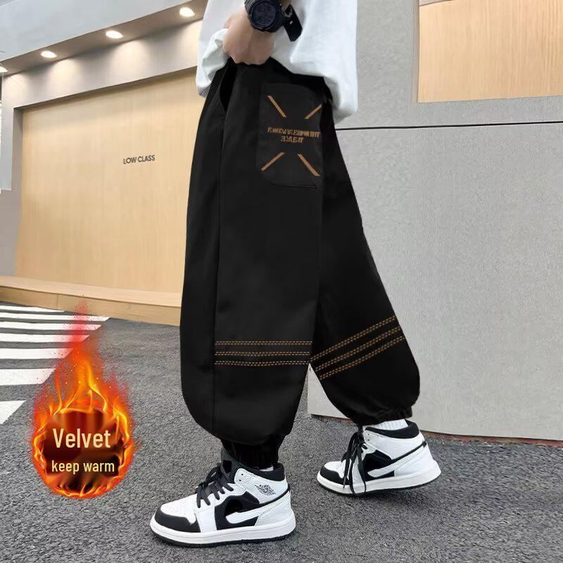 Boys' Fleece-lined Casual Sweatpants - 2025 New Spring/Autumn Style