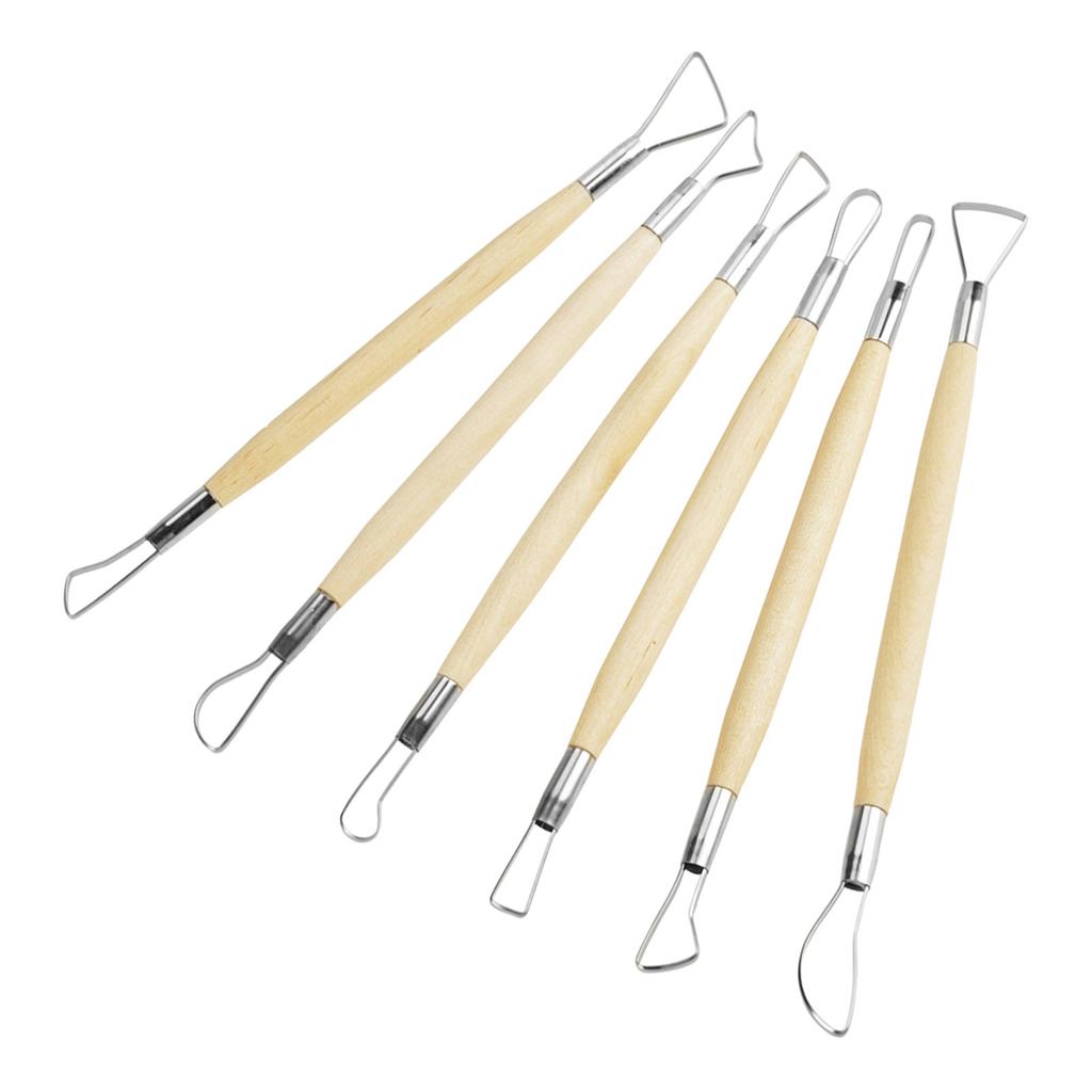 6Pcs Double Ended Wax Carving Clay Sculpting Tools Set Pottery Modelling Shaping Craft Kit