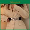 Stylish Black Pu Waist Belt For Women With Smooth Buckle Retro Design And Versatile Outfit Enhancer
