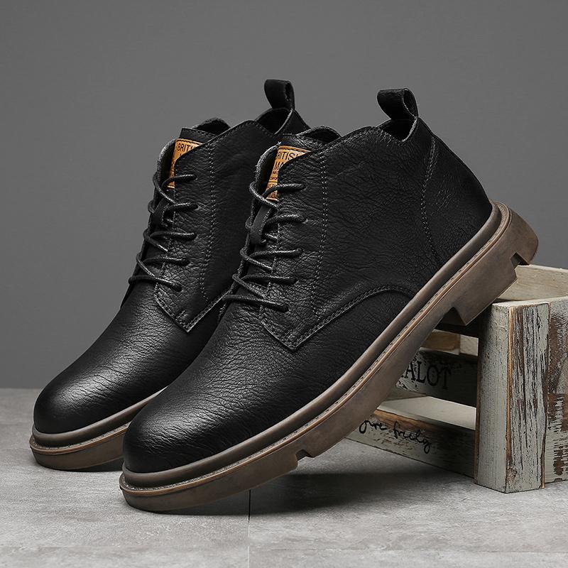 Fashion Short Boots Leisure Ankle Boots Men Casual Shoes Male Boots Comfortable Outdoor Shoes Top Quality Basic Boots Mens Shoes