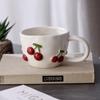 Cartoon Fruit Cup Ceramic Mugs Engraved Cherry Three-dimensional Fruit Cup Mugs Coffee Cups Breakfast Afternoon Tea