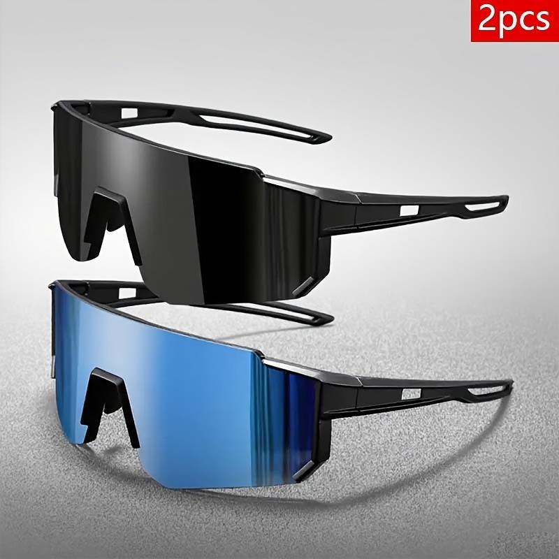 

2pcs Unisex big-frame PC fashion glasses, ideal for daily wear, cycling, travel & gifting.