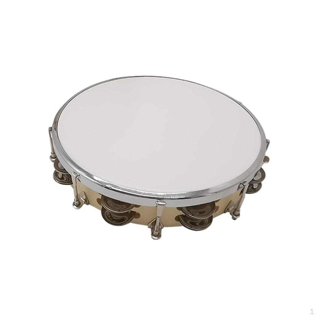 Tambourine Hand Drum, Percussion Instrument Gift, Musical Educational Toy for Dance Photo