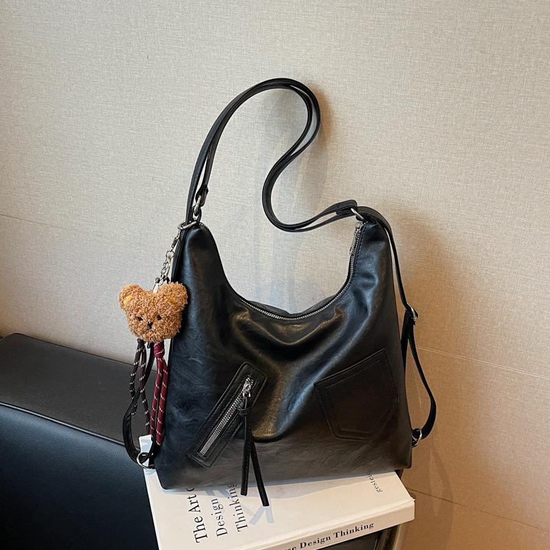 Vintage Commuter Tote Bag Women's Large Capacity 2025 New Casual One Shoulder Crossbody Multifunctional Fashion Backpack