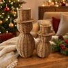 Figurina Tessuta per le Feste Festosa per Decorazione Natalizia, Decorazione Invernale