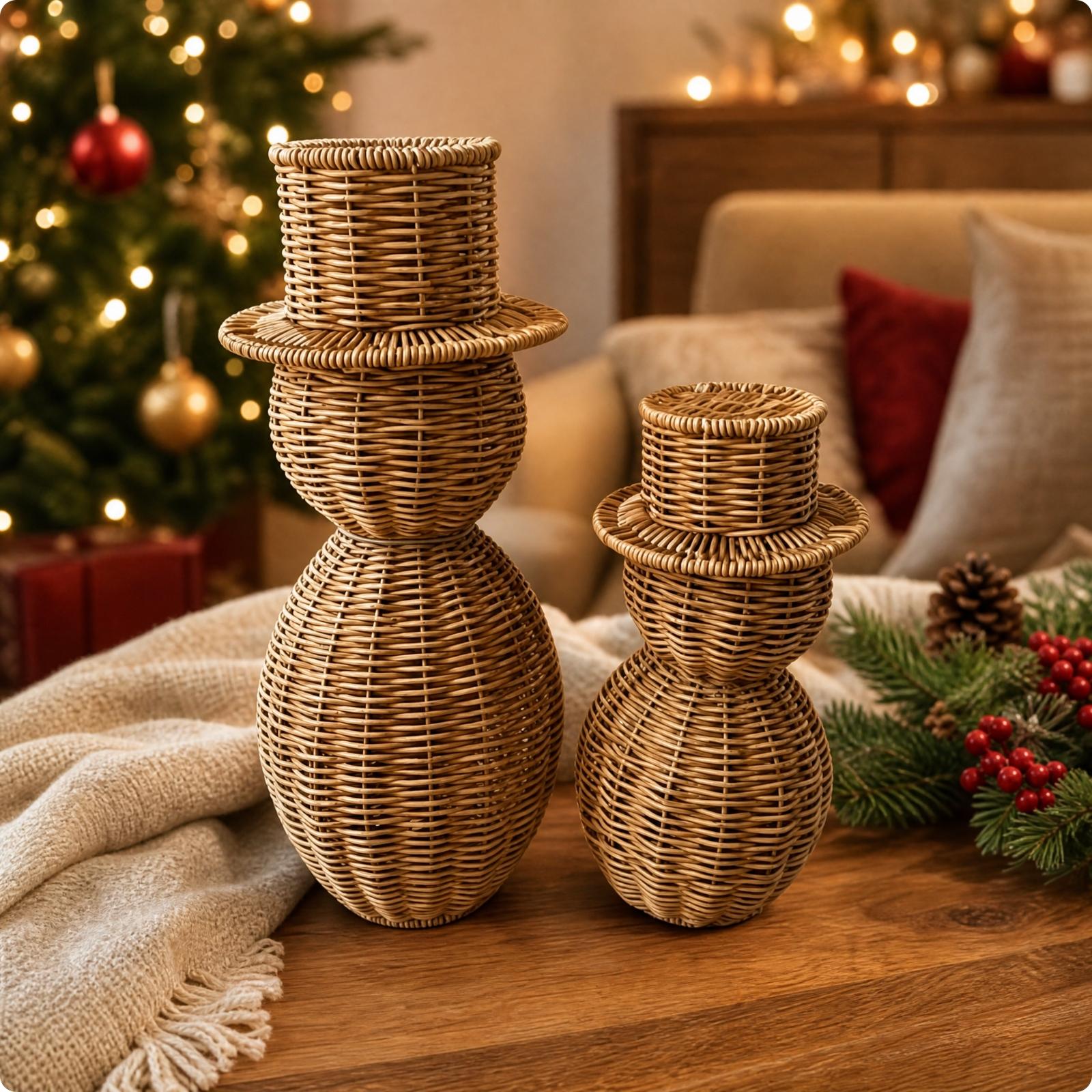 Woven Holiday Figurine Festive for Christmas