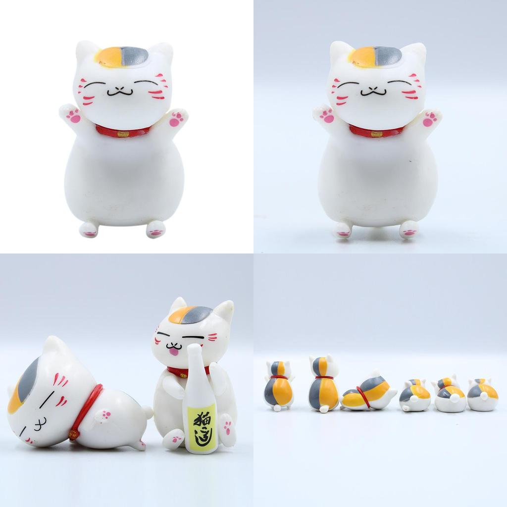 Large Size 6 Styles Natsume's Friend Cat Teacher Action Figure Anime Cat Twist Egg Micro Landscape Decoration Ornament Pvc Material