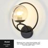 Modern Circle Led Wall Light Glass Ball Wall Lamp Living Room Bathroom Bedroom Bedside Entrance Porch Indoor Lighting Decor Lamp