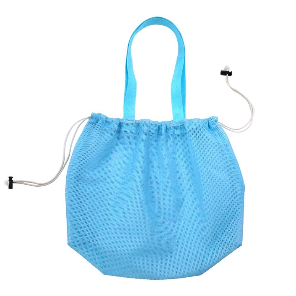 New Drawstring Beach Tote Handbag Waterproof Quick Drying Mesh Bag Washable Shoulder Bag Outdoor