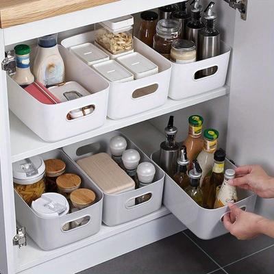 10pcs Plastic Storage Baskets, Storage Boxes, Plastic Organizer Baskets with Handle, Plastic Studio Storage Baskets, Small Plastic Baskets for Kitchen
