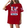 Damen Rundhals Bedrucktes Kurzarm T-Shirt Top