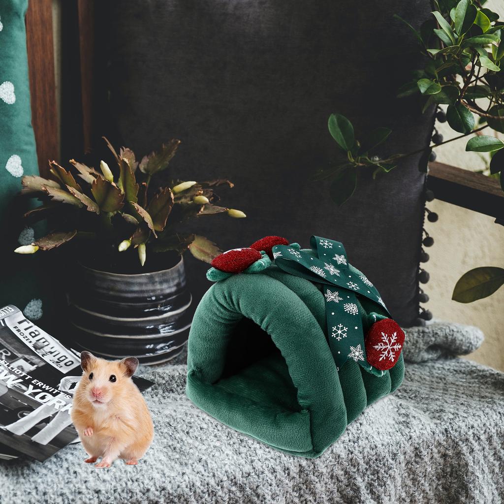 Pet Warm House Hamster Bed Cotton Nest Winter Rest Shelter Easy Cleaning Home Decoration Gift for Small Pets