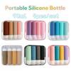 4pcs/set 90ml Silicone Travel Dispenser Set Empty Refillable Squeeze Liquid Bottle Kit Leak Proof Lightweight