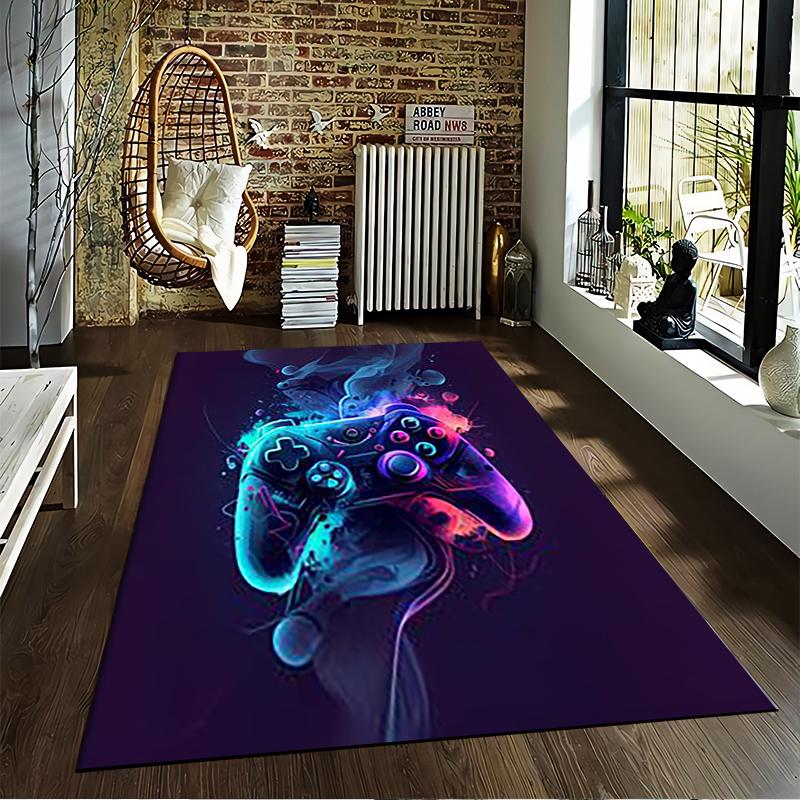"Colorful Gaming Controller Print Carpet for Bedroom Decoration" Suitable for Use As an Anti-slip for Living Room Bedroom Sofas