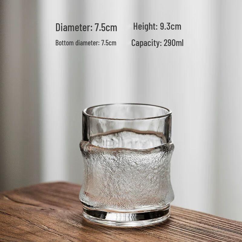 Хрустальные бокалы для напитков с ручной росписью «Ледяная глазурь» - Набор из 6 штук