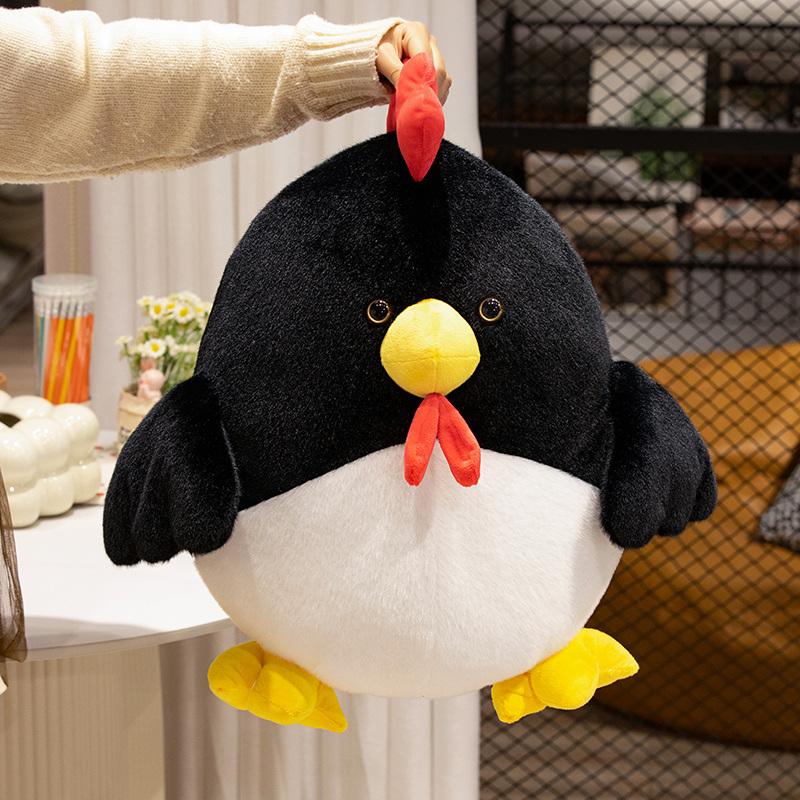 Non-Toxic Cute Cock Plush Toy Stuffed Fluffy Lifelike Animals Rooster Soft Doll Chick Pillow Birthday Gifts