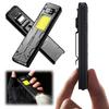 Type-C Aluminum Alloy Dual-Switches LED Flashlight with COB Floodlight Back Clip Work Flashlight for Men Dad Him Husband Gifts