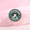 Eyecatching Round Green Metal Brooch With Cute Cartoon Animal Design For Stylish Individuality