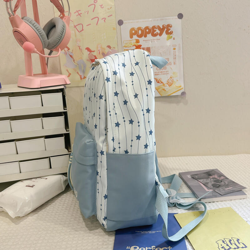 Rugzak met sterrenprint Dames Rugzak in College Stijl Schooltas Middelbare School