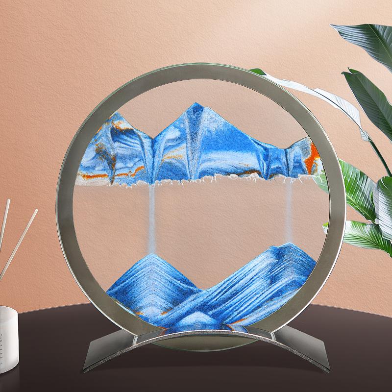 Creative Mirror Quicksand Painting Decorations Gifts Hourglass Living Room Office Desk Home Decoration Painting Festival Crafts