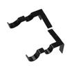 2Pcs Double Curtain Rod Bracket Steel 20lb Load Bearing Easy Assembly Curtain Rod Hooks for Home