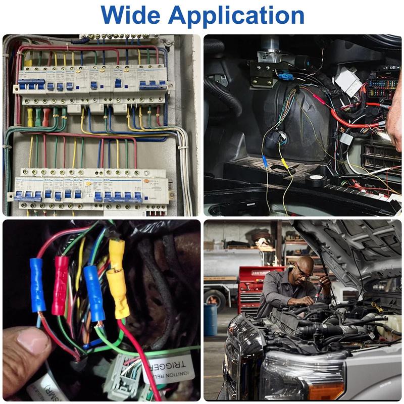 200Pcs Straight Butt Wire Terminal Splice Crimp Insulated Copper Cold Press Terminals Electrical Wire Connector Bv1.25 Bv2 Bv5.5