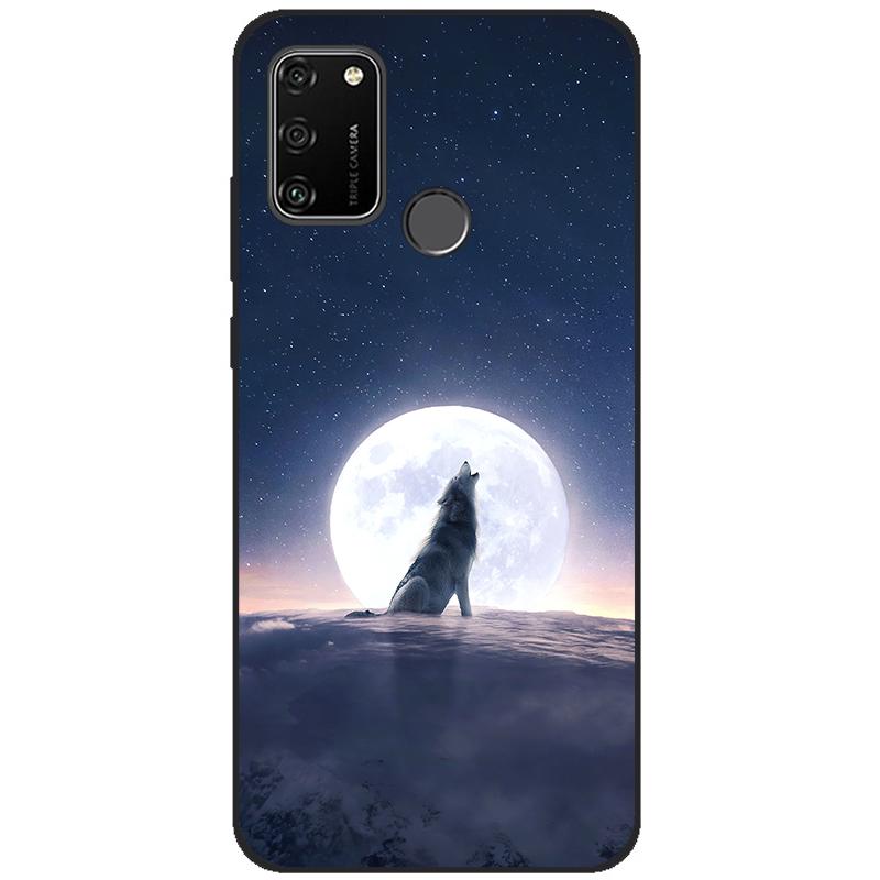 For HONOR 9A Case 6.3" Soft Silicon Tpu Phone covers On Huawei Honor 9A 9 A MOA-LX9N Back Bag Funda Shell black tpu case
