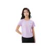 Li-Ning Comfortable Versatile Simple Solid Color Round Neck Short Sleeve T-Shirt Women Tops Twilight-Purple ATSV044-5